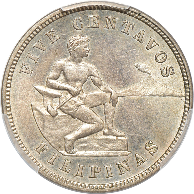 Philippines - Four Proof 5 centavos certified by PCGS