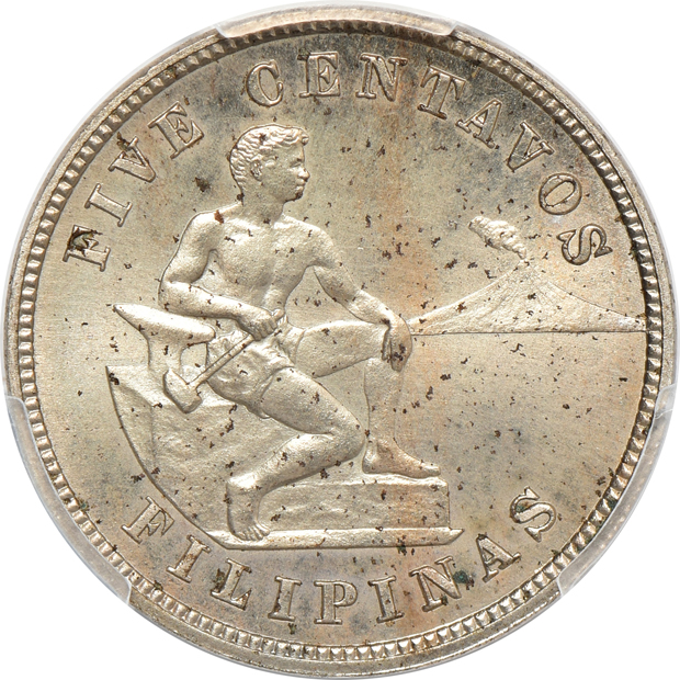 Philippines - Four Proof 5 centavos certified by PCGS
