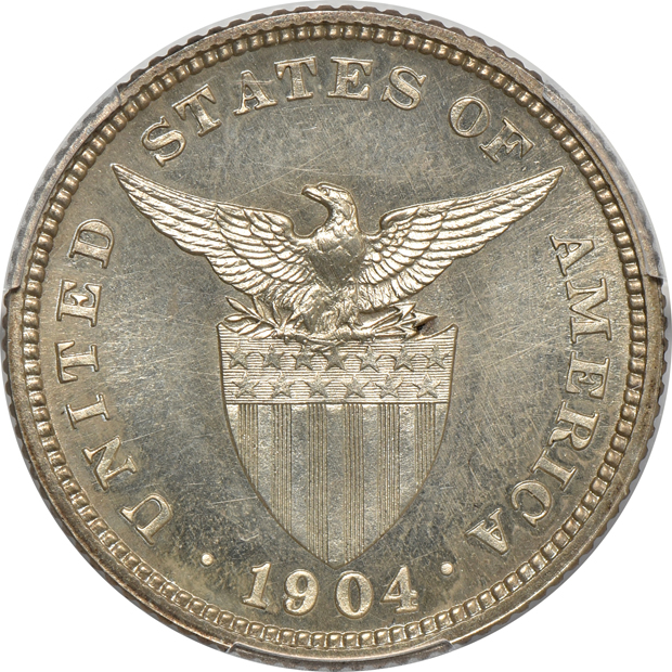 Philippines - 1903 20 centavos PR-65, 1904 20 centavos PR-63, and a 1904 20 centavos PR-64. all PCGS