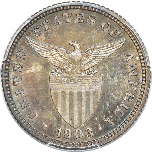 Philippines - 1903 20 centavos PR-65, 1904 20 centavos PR-63, and a 1904 20 centavos PR-64. all PCGS