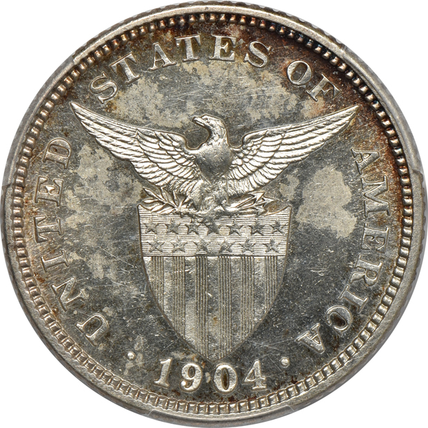 Philippines - 1903 20 centavos PR-65, 1904 20 centavos PR-63, and a 1904 20 centavos PR-64. all PCGS