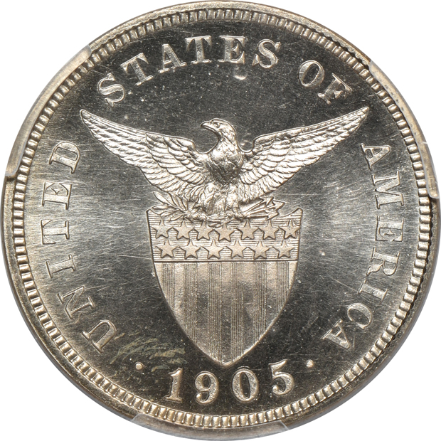 Philippines - 1905 5 centavos - PCGS PR-66