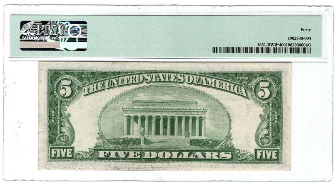 1950 $5 New York Star Fr# 1961-BWii* - PMG XF-40