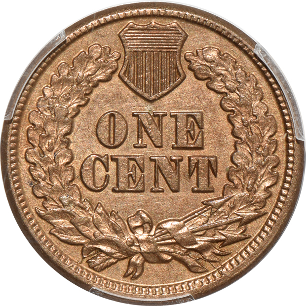 1860 PCGS MS-62 CAC, 1863 MS-63 CAC, and a 1909 MS-65RD 