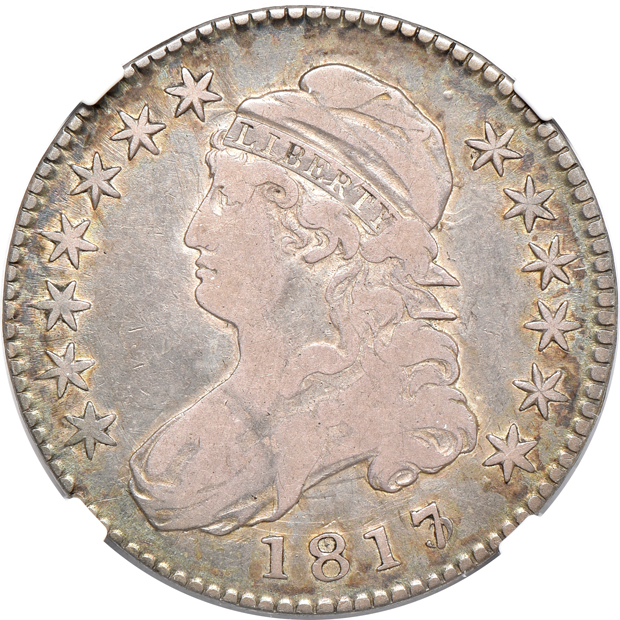 1817/3 NGC F-15, and an 1824/1 PCGS VF-35