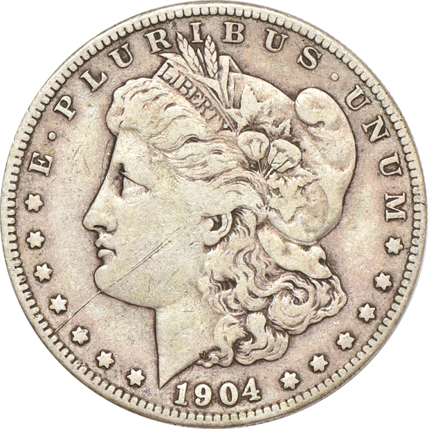 Twenty Morgan dollars
