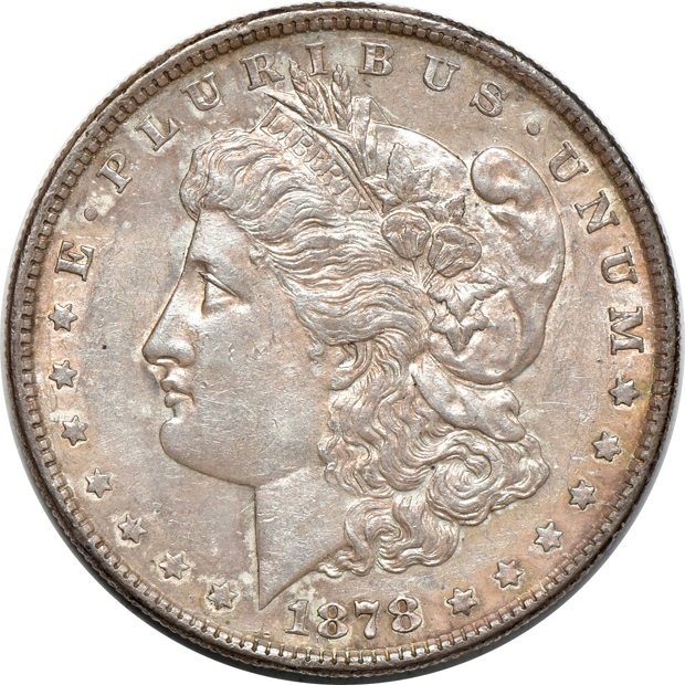 Ten Morgan dollars