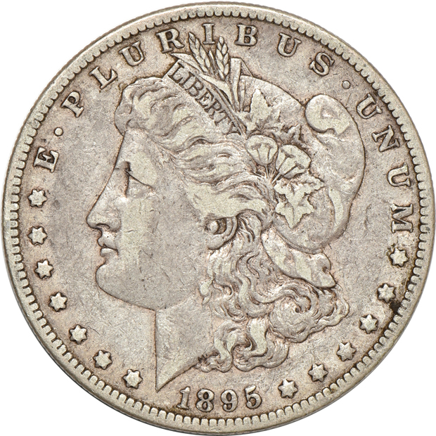 Ten Morgan dollars