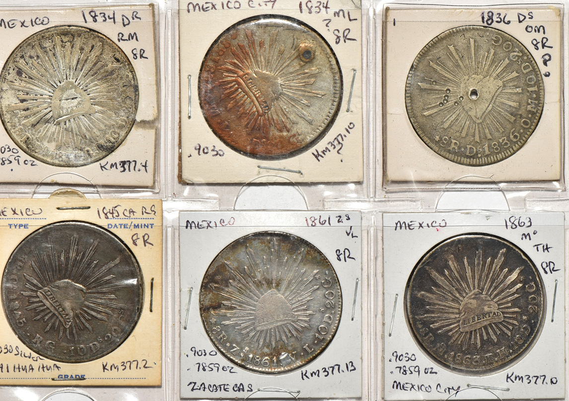 Mexico - Group of eighty Mexican coins