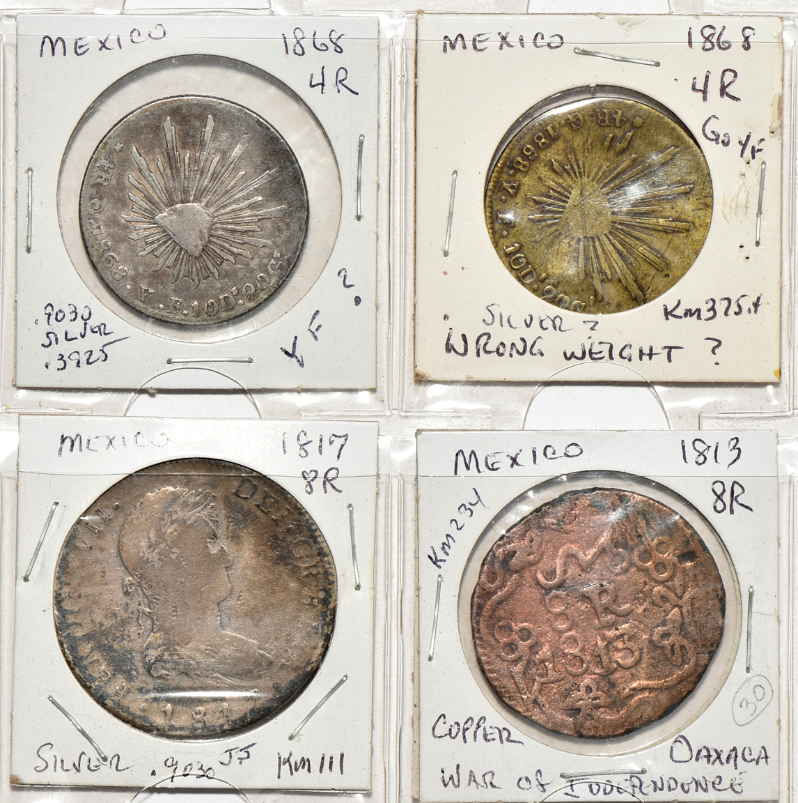 Mexico - Group of eighty Mexican coins