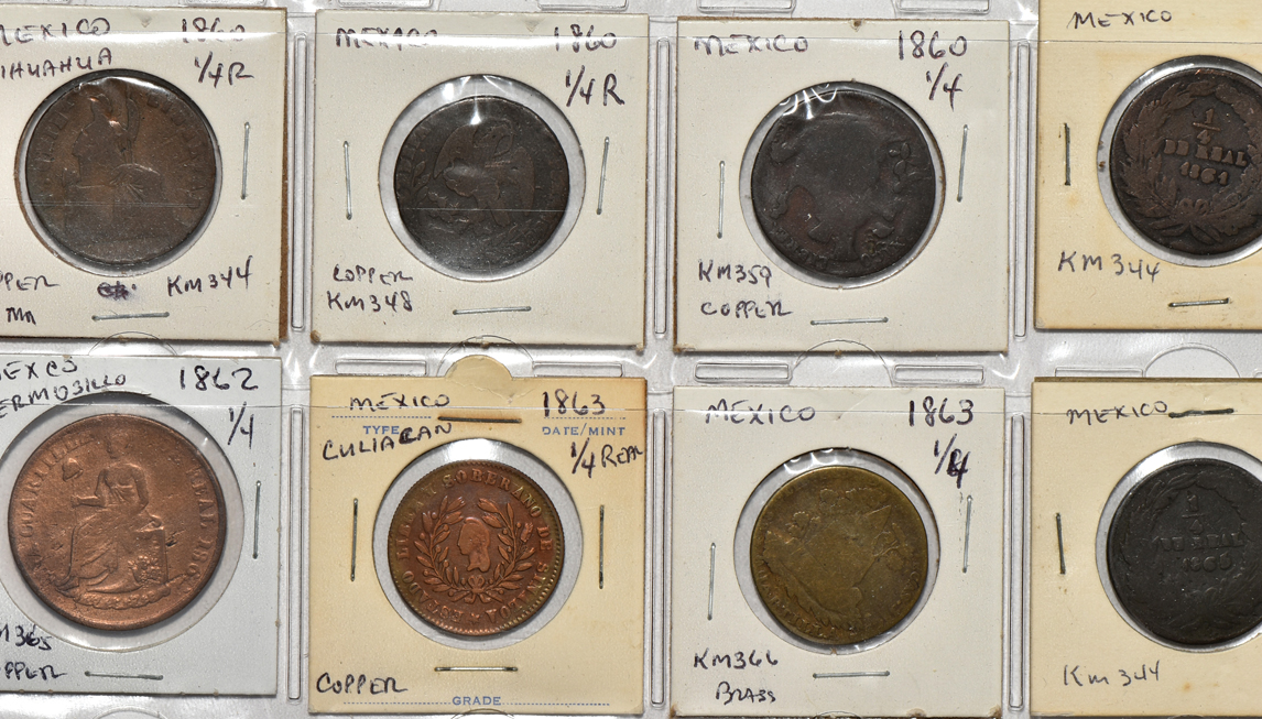 Mexico - Group of eighty Mexican coins