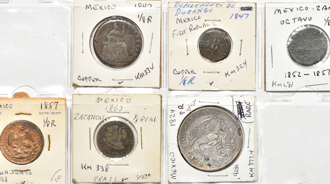 Mexico - Group of eighty Mexican coins