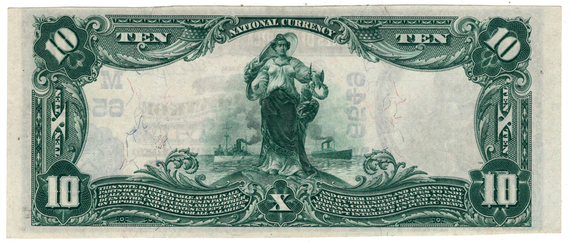 1902 $10 Blue Seal - Ridgeway, MO Charter #6549 - XF