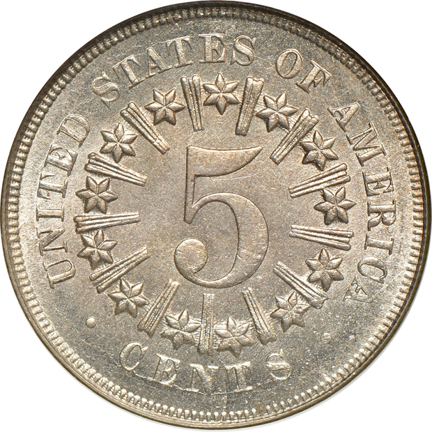 1866 Rays NGC MS-64