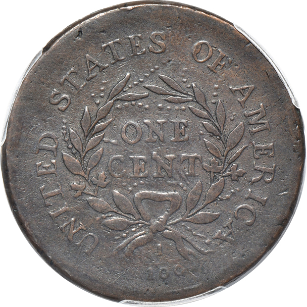 1793 Wreath Lettered Edge PCGS F-15