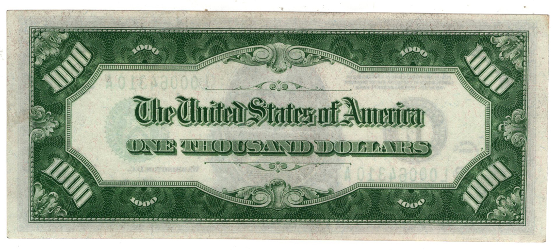 1934 $1,000 San Francisco - CU