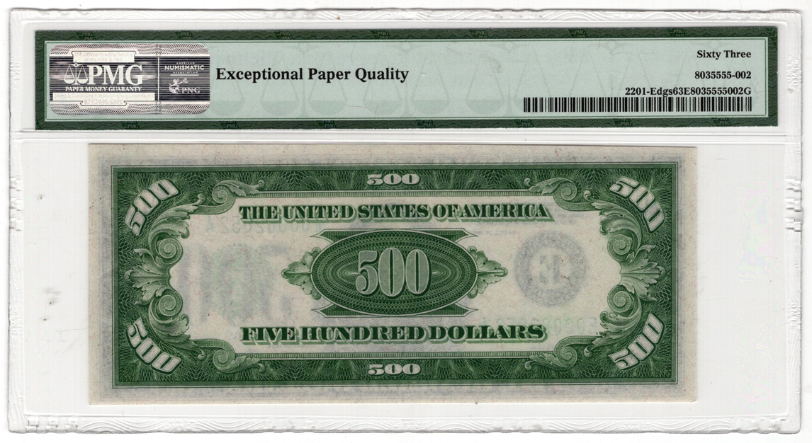 1934 $500 Richmond Fr# 2201-Edgs - PMG ChCU-63 EPQ