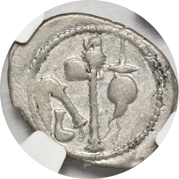 Roman Empire - 49-48 BC Julius Caesar denarius - NGC VF
