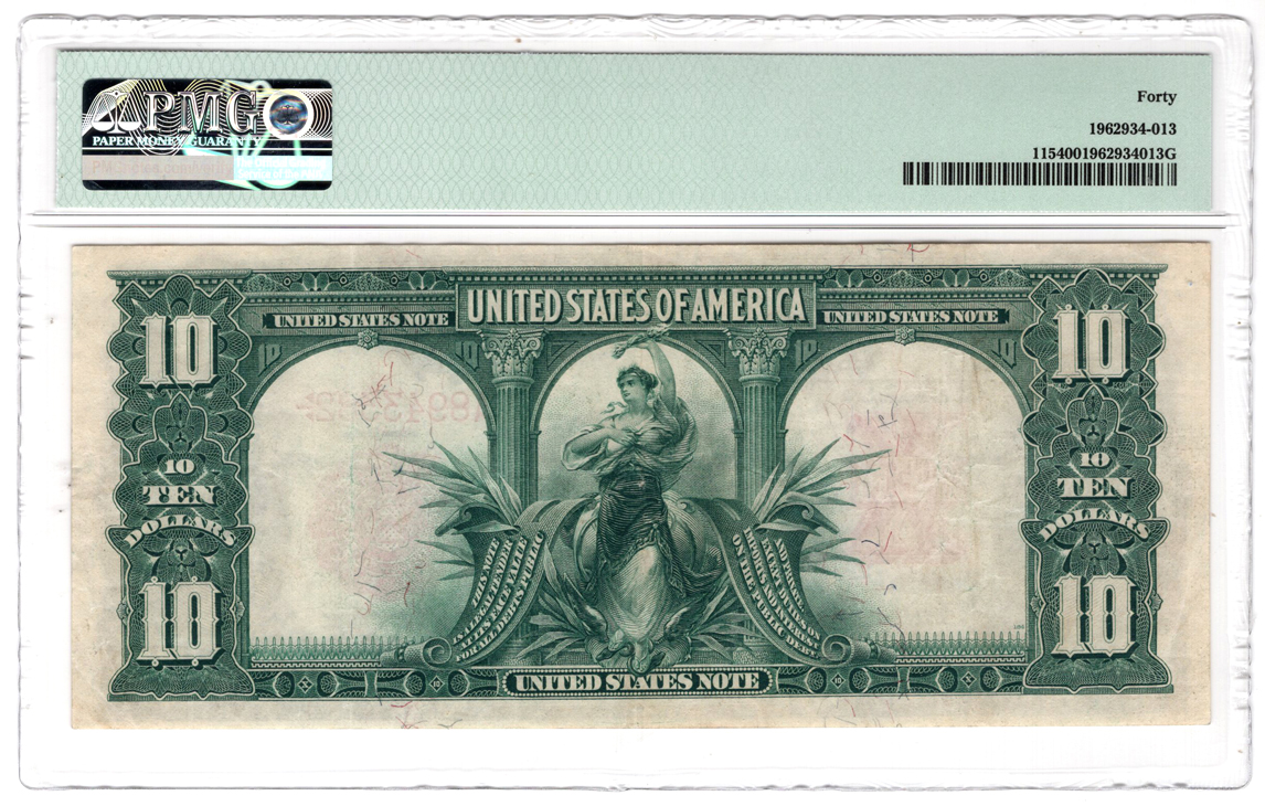 1901 $10 Bison Fr# 115 - PMG XF-40