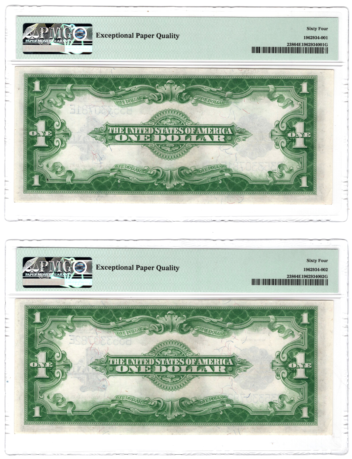 Ten sequential 1923 $1 Fr# 238, all PMG ChCU EPQ or better