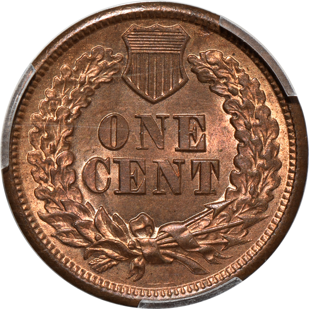 1865 Plain 5 PCGS MS-65RB CAC