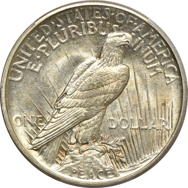 1921 Peace, High Relief PCGS MS-63
