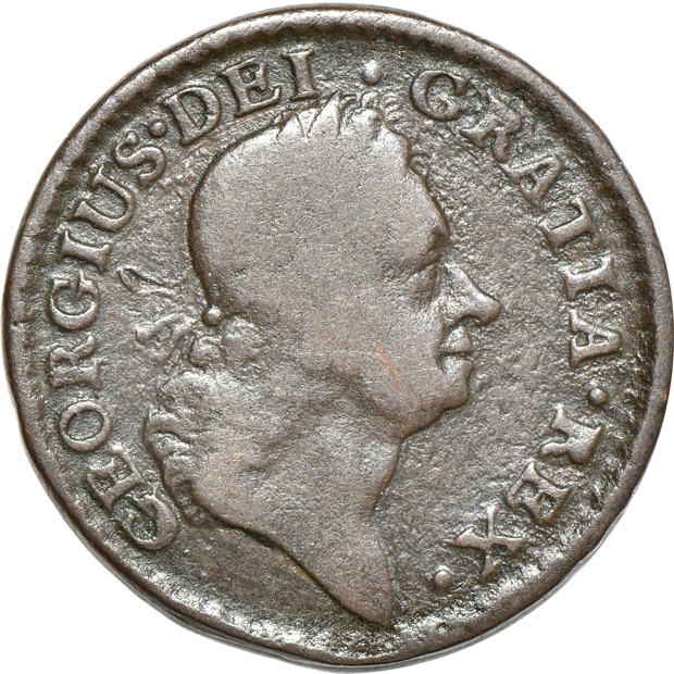 Group of seven Wood's Hibernia coins