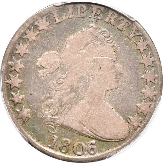 1806/5 Large Stars O-103 VG-8, and an 1808/7 F-15, both PCGS
