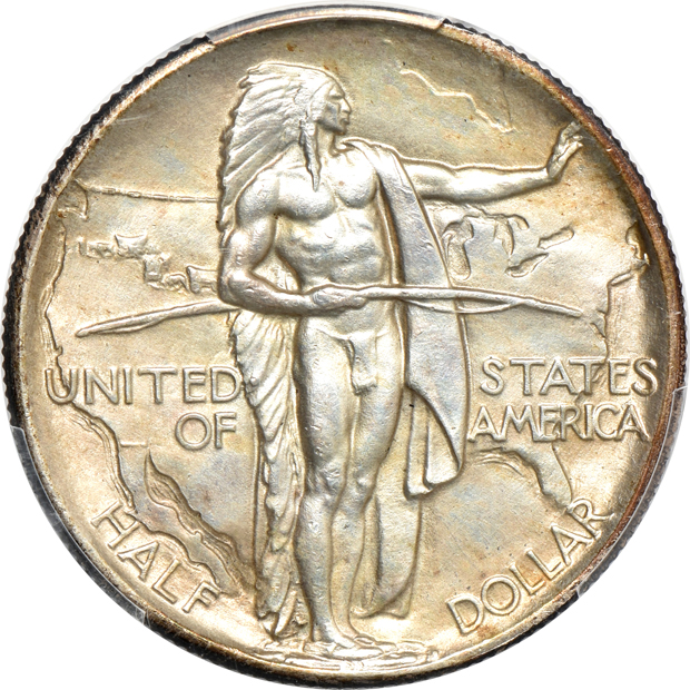 1926 Oregon MS-64, 1936 Oregon MS-64, and 1937-D Oregon MS-66, all PCGS
