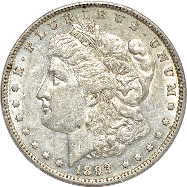 1893 AU-50, and an 1893-O XF-45, both PCGS