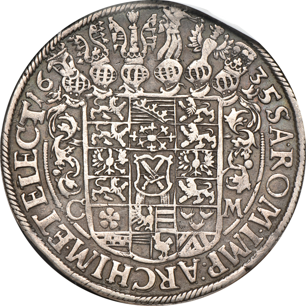 Germany - 1685-CM Saxony taler VF-35, 1702-HB 12 mariengroschen AU-50, and a 1779-A Prussia taler XF-45, all NGC