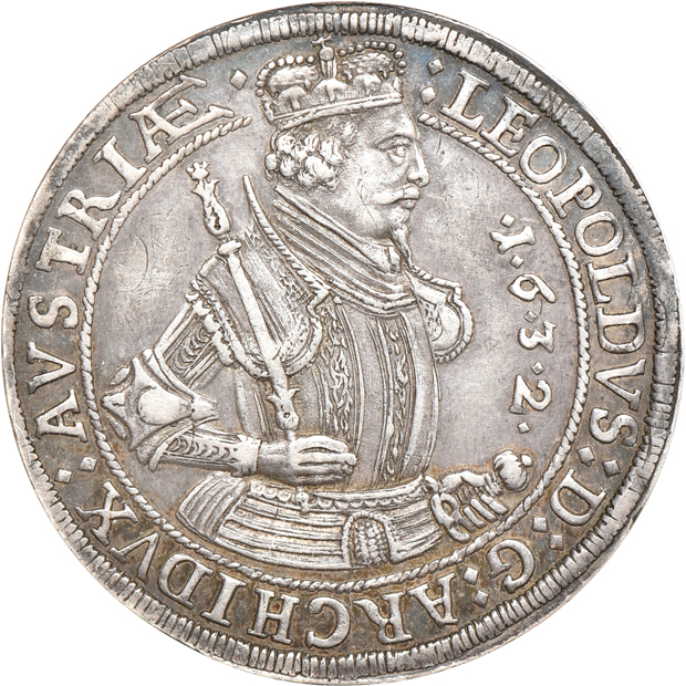 Multiple - 1632 Austria taler, 1700 Austria taler, and a 1755-MMA Russia rouble, all NGC XF-45