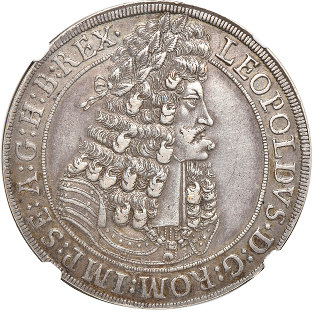 Multiple - 1632 Austria taler, 1700 Austria taler, and a 1755-MMA Russia rouble, all NGC XF-45