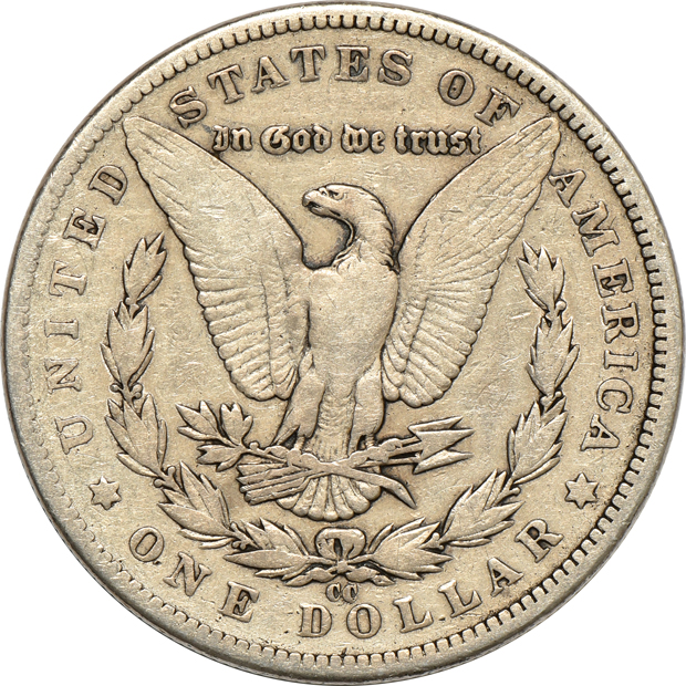 1889-CC VF details/obverse damage, and an 1894 XF details/reverse damage
