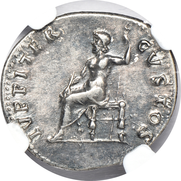 Roman Empire - AD 54-68 denarius - NGC Ch XF