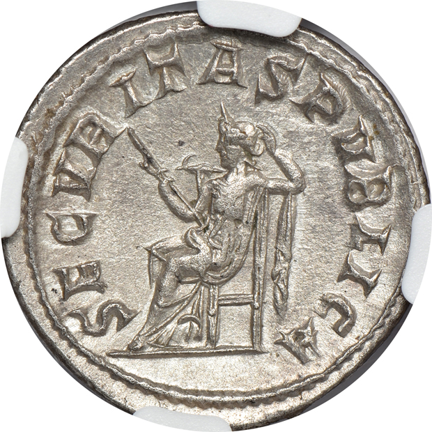 Roman Empire - AD 238-244 denarius - NGC MS