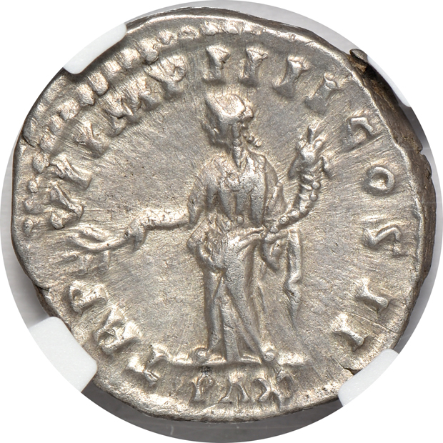 Roman Empire - AD 161-169 denarius - NGC Ch XF