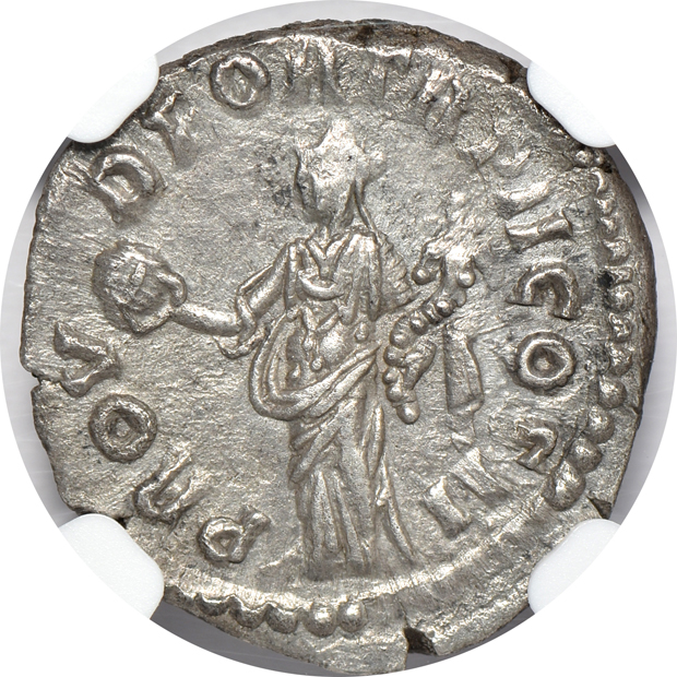 Roman Empire - AD 161-169 denarius - NGC AU