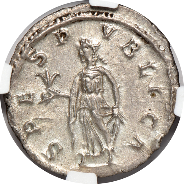 Roman Empire - AD 222-235 denarius - NGC Ch AU