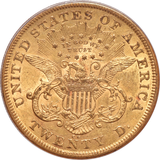 1873-CC PCGS AU-50 (green label) CAC