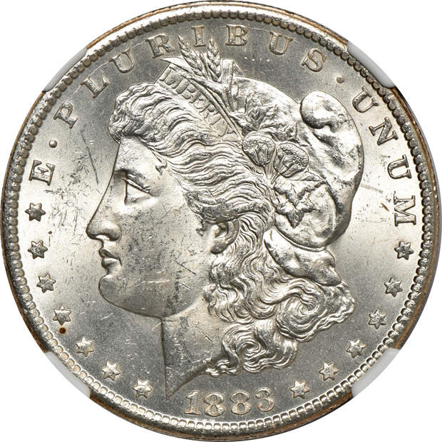 1883-CC NGC MS-63, and an 1883-CC PCGS MS-64