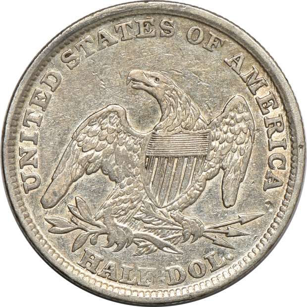 Four capped-bust half-dollars