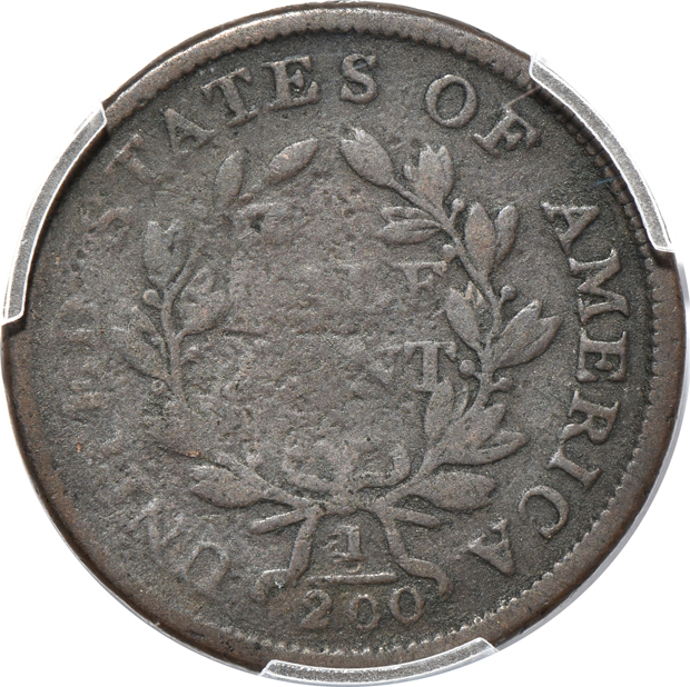 1795 Lettered Edge, Punctuated Date VG details/rim damage, and an 1805 Small 5, Stems Good details/corrosion, both PCGS