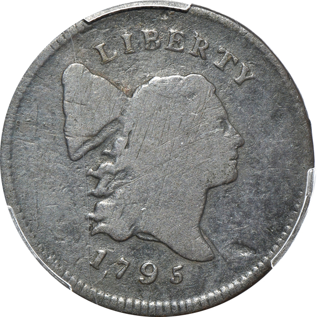 1795 Lettered Edge, Punctuated Date VG details/rim damage, and an 1805 Small 5, Stems Good details/corrosion, both PCGS