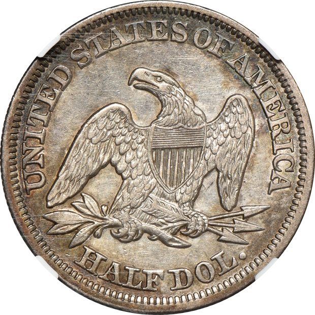 1835 PCGS AU-50, and an 1854 arrows NGC AU-50