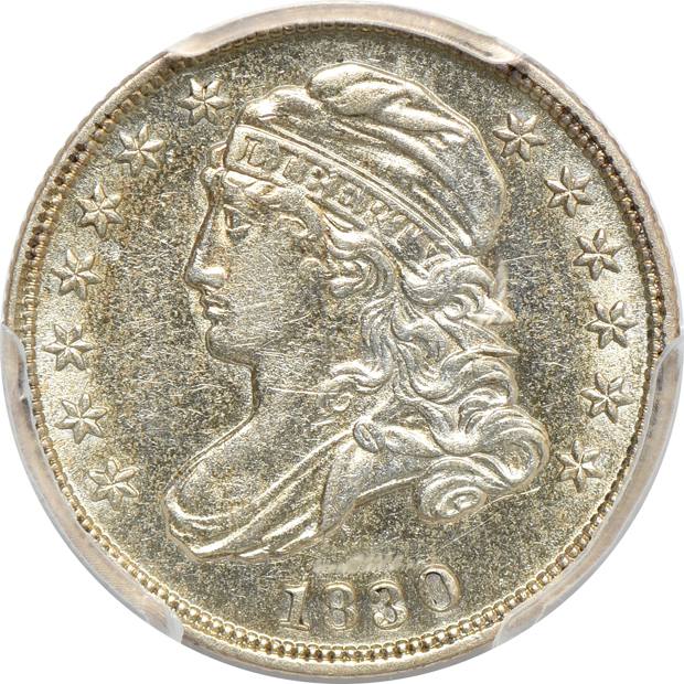 Six 19th century type coins in PCGS Genuine holders