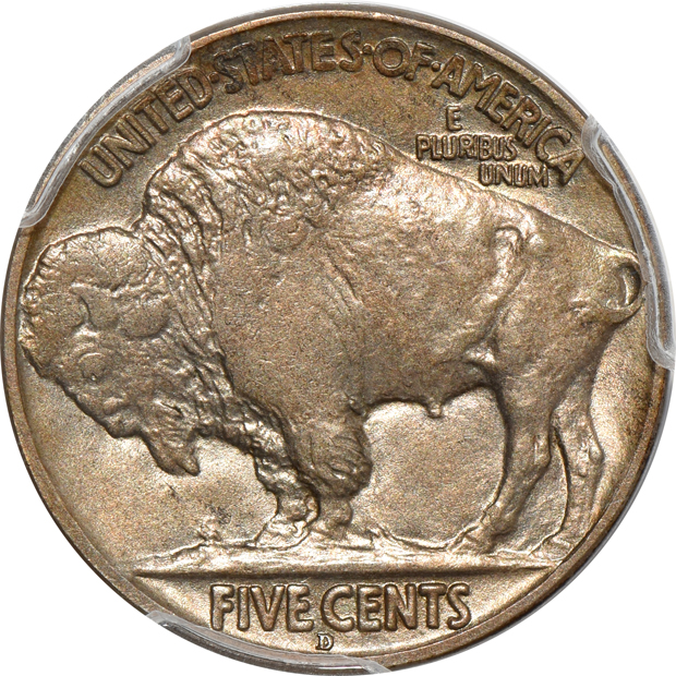 1914-D Buffalo nickel MS-63, and a 1972 Doubled Die Obverse Lincoln cent MS-65RD, both PCGS