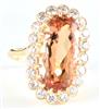 18K Yellow Gold Precious Orange Topaz Ring, SGL #210121F-SC