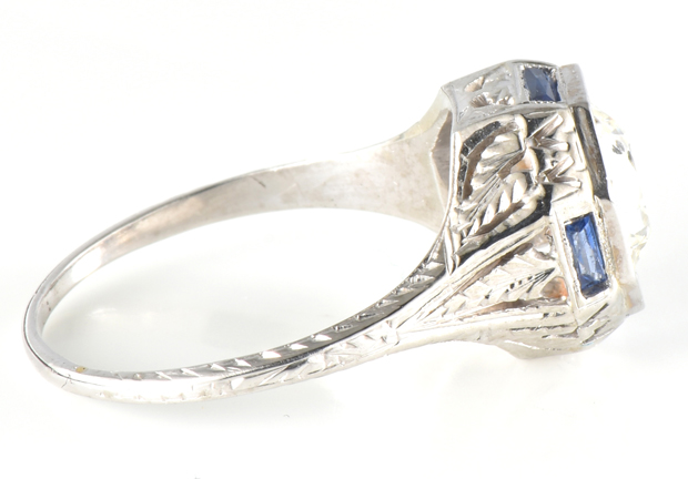 18K White Gold Diamond Ring with a 1.79 Carat Circular Brilliant Diamond, GIA #2211429349