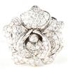 18K White Gold Diamond Flower Ring